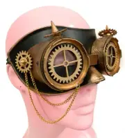 Steampunk Goggles Phantom Theater Masquerade Cyber Gold Silver