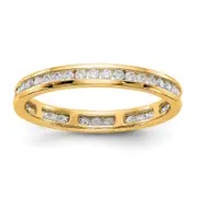 14k Yellow Gold 1/2 Ct. Lab Grown Diamond VS/SI+ G+ Channel Set Eternity Band Ring