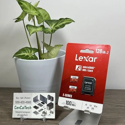 NEW Lexar E-Series 128GB Micro SD Card 2 Pack, microSDXC UHS-I Flash + Adapter