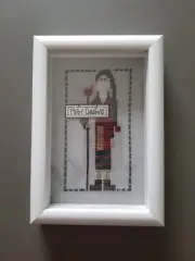 Framed Needlework - A Very Tall Santa