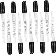 GLEAVI 10pcs Bent Tip Glass Pipette Lab Dropper 1ml Graduated Scale Essential Oils Pipette