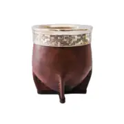 Imperial Mate Box: Yerba Mate Cup Pampa Design, Mate Straw and Cleaning Brush