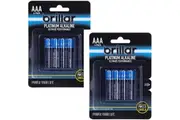8x AAA Platinum Alakaline Batteries Long Lasting Power Home