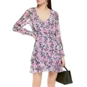 DIANE VON FURSTENBERG Kelby Floral Silk Mini Dress NWT Sz Large