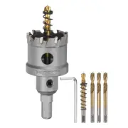 Carbide Hole Saw Set 37mm (1-29/64") Metal Cutter with 5pcs Center Drill Bits