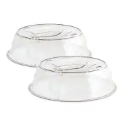 Nordic Ware Plastic Deluxe Microwave Cover Clear Set of 2