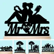 Book Worm with Tree Wedding Cake Toppers Reading Gamer Personalised Topper