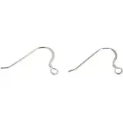 2 Sterling Silver Shepherd Hook Earrings 21 x 12mm
