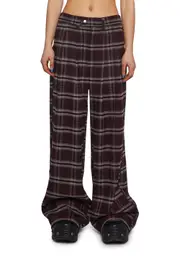 [Minga] Hari Plaid Baggy Trousers