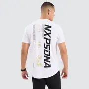 [Nena and Pasadena] Anlantic Dual Curved Tee Optical White