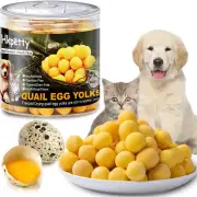 Freeze Dried Quail Egg Yolk Treats for Cats Dogs Increase Appetite，All Natural F