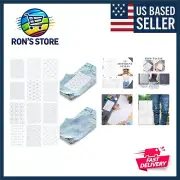 24pcs Sashiko Embroidery Pattern Stabilizers Water Soluble Embroidery Transfe...