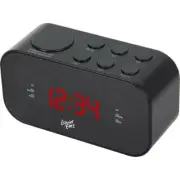 Liquid Ears Dual Alarm AM/FM Clock Radio/20 Presets Stations/Sleep and Snooze