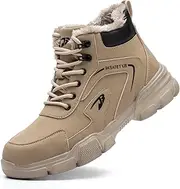 [Dajingkj] Steel Toe Shoes for Women Lightweight Waterproof Work Safety Shoes Sneakers Industrial Construction Outdoor Boots