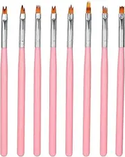 Daseeme 8Pcs Nail Art Brush DIY Petal Flower Painting Pen Gradient Acrylic Painting Brush Set Mani Tools for Gls