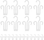 20-Pack Heavy Duty Shoe Rack Organizer with Multi-Purpose Hooks|Saving Design for Slippers/Sandals/Sneakers|Quick-Drying Non-Slip Retail Display Trays for Home,Store,Mall(White)