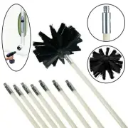 Sweep Brush kit Inner Wall Pipes Flexible Rods Nylon Chimney Fireplace