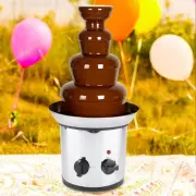4 Tier Electric Chocolate Melting Fountain Fondue Maker Machine for Parties