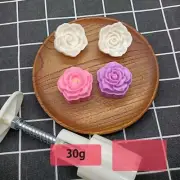 Roses Pattern Shape Mooncake Mold Press Safe Cookie Mold for Mid-Autumn Festival