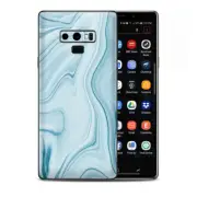 Skins Decal Wrap for Samsung Note 9 - Baby Blue Ice Swirl Marble