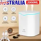 2000ML Air Humidifier Oil Purifier Diffuser Aroma Mist 2 Port LED Light Bedroom