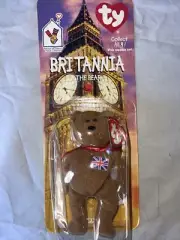 1997 TY Beanie Babies Britannia The Bear McDonalds NOB With 3 TAG ERROR