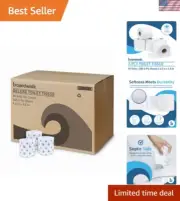 Bulk Toilet Paper Rolls 2-Ply White 500 Sheets Septic Safe Commercial Use