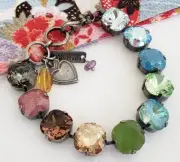 MARIANA Forget Me Not Crystal Cushion Statement Multicolor Gradient Bracelet