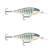 2x Rapala 5.5cm Shad Rap Elite (Floating) Fishing Lures - Gilded Blue Gill