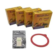 48 Viceroy Wide Mouth Jar Rubbers with Tab and 48 Sunivale Dissolvable Labels