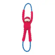 Zippy Paws Ropetugz Monkey Plush Dog Toy Red 71 x 12 x 7cm