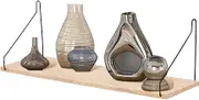 Floating Bathroom Shelves,Display Mounted Rustic Wood Shelf for Books | No Drill Room Decor Storage Rack for Bathroom Kitchen Living Room Laundry Offices