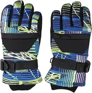 [HONMEET] Winter Gloves Touchscreen Waterproof Gloves Warm Thermal Winter Gloves for Children Boys and Girls Ski Gloves Full Finger Windproof Gloves Buckle