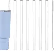 6pcs Replacement Straws for Ello Port 40oz Tumbler, Free BPA Reusable Plastic Straws with Cleaning Brush for Travel Water Bottles Accessories