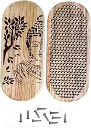 Aymzbd Sadhu Board Easy to Carry Portable Versatile Home Gym Wooden Yoga Board