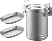 FytStycale Camping Cooking Pot, Multifunctional Lightweight Soup Pot, Cooking Utensils, Steamer for Travel, Picnic, BBQ