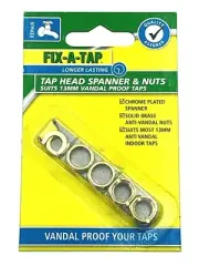Fix-A-Tap Vandal Proof Tap Head Spanner & Nuts Tap Wrench SUITS 1/2" 13mm TAPS