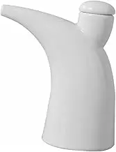 JECOMPRIS 1Pc White Porcelain Seasoning Bottle Practical Spice Kettle for Kitchen Condiment Dispenser Health Safety Material for Vinegar Soy Sauce Use