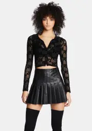 [Poster Grl] Back To Reality Sheer Crop Top