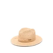 [Borsalino] Borsalino Straw Fedora Hat 59 CM NEUTRALS