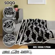 SOGA 2X 130x170cm Throw Blanket Retro Vine Pattern Casual