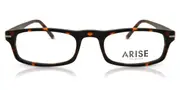 Rectangle Full Rim Plastic Men's Glasses Tortoiseshell Size 51 - Lenses Included - Private Health Rebate - Blue Light Block Available - Arise
