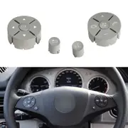 1 Pair Car Steering Wheel Switch Buttons Panel for Mercedes-Benz W204 2007-2014