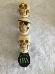 Three Skulls IPA Totem pole Green Beer Tap Handle Visit ebay store NIB 3