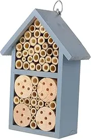 Totority 1Pc Wooden Insect House Creative Hanging Bee for Outdoor Garden Ladybug Cabin Bee House for Safe Hibernation Easy to Use with Wrought Hooks