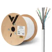 Voltive Cat6A Riser (CMR) Ethernet Cable - UTP, OFC, 1000FT, White