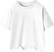 [Generic] N Shirt Children's Short Sleeved Mercerised Cotton Boys and Girls in Small Children Round Neck Casual T Shirt Tops 3A Children's Clothing Toddler 3 Boys Clothes