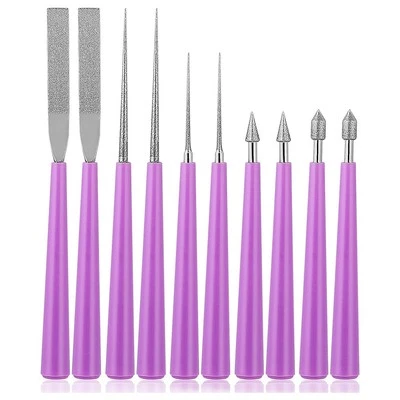 4X(10 Pieces Bead Reamer Tools for Jewelry Making Pointed Bead Reamer1507