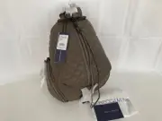 Rebecca Minkoff Quilted Medium Julian Leather Backpack Graphite/Cocoa Brown-NWT