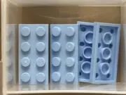 LEGO Parts - Bright Light Blue Plate 2 x 4 - No 3020 - QTY 5